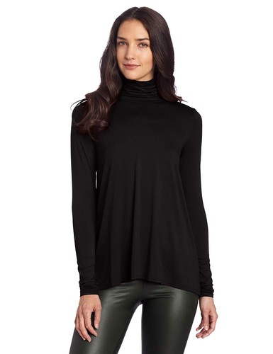 Long Sleeve High Low Turtleneck Shirt 
