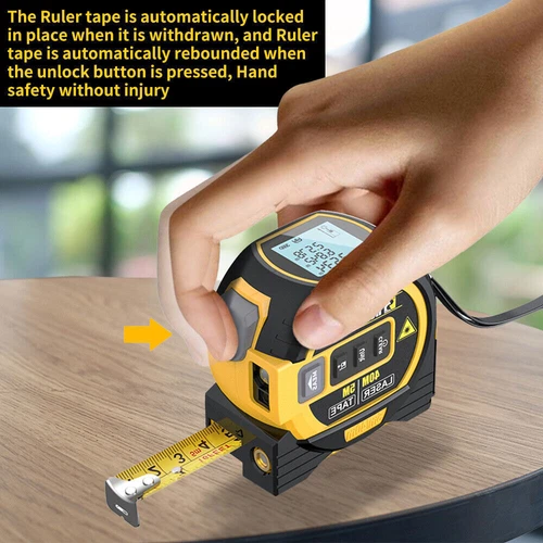 Laser Tape Measure 3 In 1 Digital Tape Measure High Precision Laser Rangefinder - Picture 6 of 9