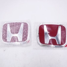 2 Pack Honda Red H Stick On Emblem 75701s6mz01 For 2016-2021 Honda Civic