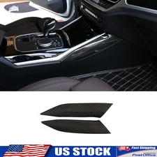 ABS Carbon Fiber Center Console side Panel Trim Cover Fits BMW 330i M340i 20-up