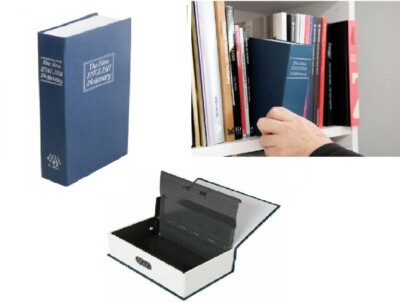 Neu 3-stellige Kombination Metall Buch Safe Box versteckte Sicherheit 180 x 115 x 55 mm