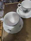 Nikko Happy Holidays Teacups & Saucers Set of 4 Footed VTG Christmas Tree Japan — photo 9
