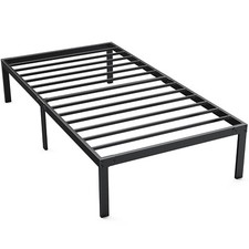 12"H Metal Bed Frame Platform Heavy Duty Steel Slat Support No Box Spring Needed
