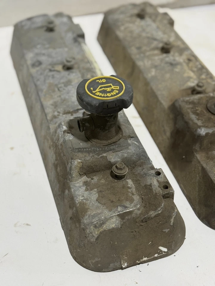 Ford F250 F350 460 1987-1996 7,5 L par de cubiertas de válvula usadas OEM Foto 4 de 4