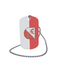 Dog Tag Flag Rivenich Dog Tag Aluminium 30 x 50mm
