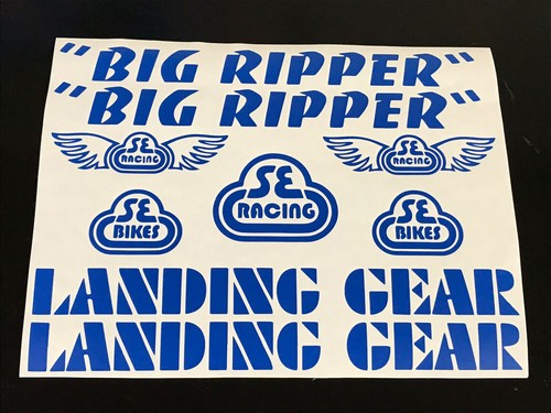 BIG RIPPER BMX DECALS Bike Stickers Cycling Frame Sizes Colours Se Landing Gear - Picture 2 of 15