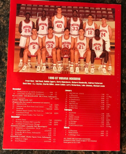 Indiana University Basketball Media Guide 1996-97 - Picture 2 of 3
