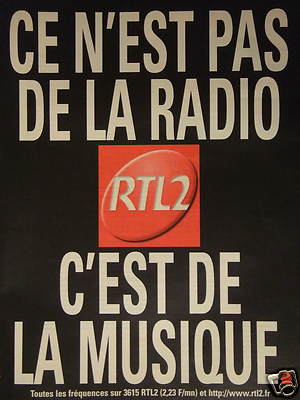 WERBUNG 1997 ES IST KEIN RADIO RTL2 ES IST MUSIK - ADVERTISING 