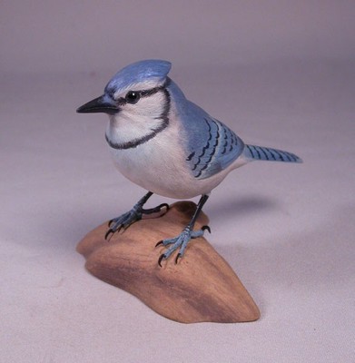 5-1/8'' Blue Jay Original Blackyard Bird Carvings
