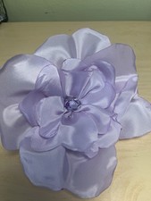Flower Large Made Of Lavender Color Fabric OOAK For Millinery,DressHandmade New