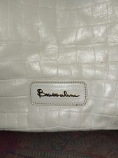 Borsa Donna BRACCIALINI Shopping Bag Bianca Effetto Coccodrillo Pochette Africa
