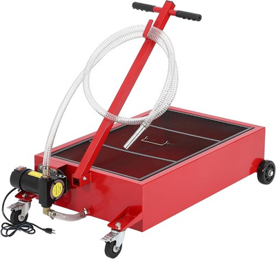 #ad 25 Gallon Low Profile Oil Drain Pan 110V 180W Electric Pump 8FT Hose Oil Drain $149.99