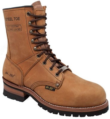 Men's 9'' Super Logger Steel Toe Leather Work Boots | Oil Resistant Lug Sole