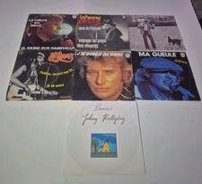 🎧 Lot De 7 Disques Vinyl 45T " JOHNNY HALLYDAY "