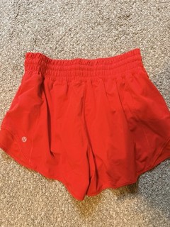 Pantalones Cortos Lululemon Hotty Hot Rojo Brillante Talla 6
