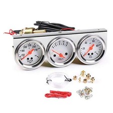 2inch 52MM Triple Gauge kit Volt Meter Water Temp Temperature Gauge Oil Press