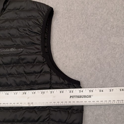 Eddie Bauer EB650 Down Puffer Vest Men's Large Gray Zip Pockets Outdoors Quilted - Picture 4 of 8