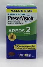 PreserVision AREDS 2 Eye Vitamin and Mineral Supplement 140 Gels Exp 5/27