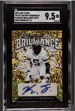 2022 Leaf Flash - Flash of Brilliance Auto Kayvon Thibodeaux #FB-KT1 Gold Spark