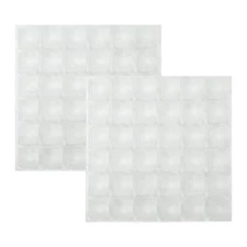 2 Set Rubber Feet, 0.79" Self Adhesive Backing Square Bumper Pads, Clear