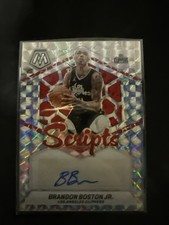 Brandon Boston Jr. #MS-BBJ Scripts Silver Prizm Auto 2023-24 Panini Mosaic NM