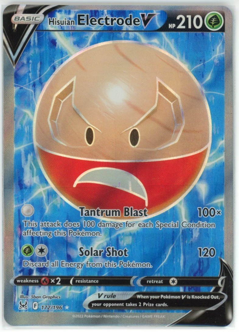 Pokémon TCG: Hisuian Electrode V - Sword & Shield - Lost Origin - 172/196 NM/M