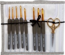 Tulip ETIMO Crochet Needle Set Premium Gold TEG-001 with Cute Case Fast Shipping