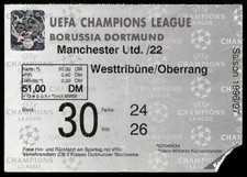 Ticket 1996/97 Borussia Dortmund vs. Manchester United Champions League  38488
