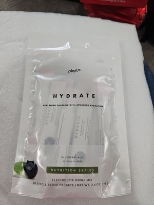 Plexus Hydrate Electrolyte Drink Mix Blueberry  20 Packs 12/2027 NEW A6