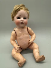 Antique Bahr and Proschild #678 German Bisque Doll 9 1/2 IN Mohair Wig HTF