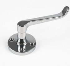 Chrome Lever on Back plate Internal Door Handle Pair