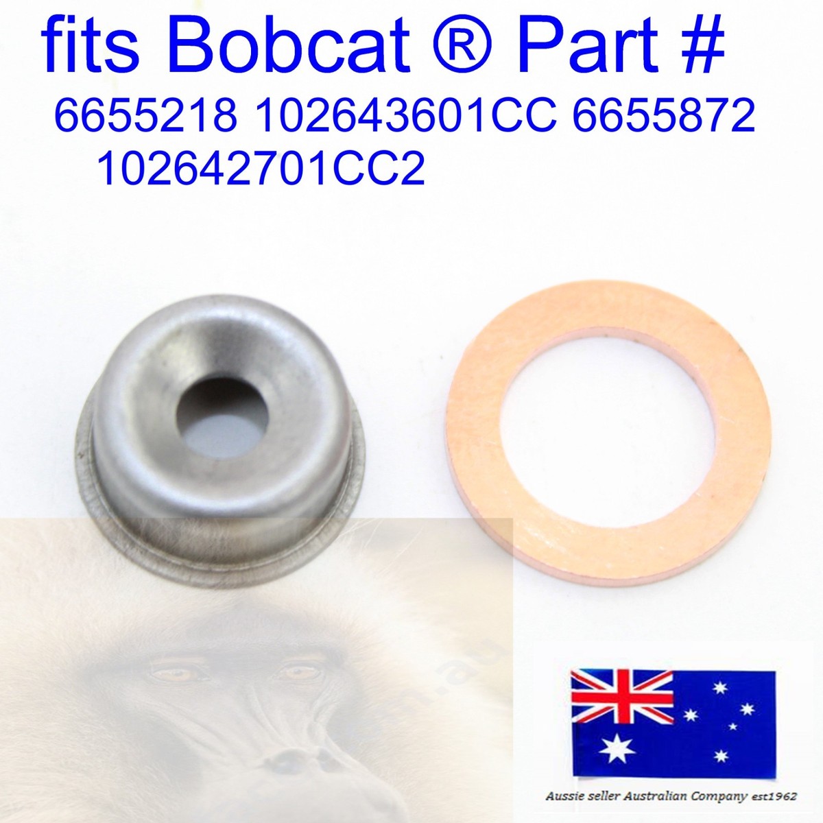 fits Bobcat Injector Nozzle Copper Washer Seal Heat Shield Kit