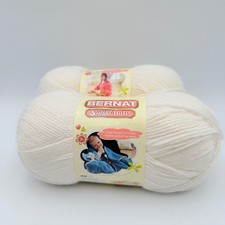 Bernat Softee Baby Yarn White 02000 2 Skeins 5oz 362yds Light 3 DK Acrylic