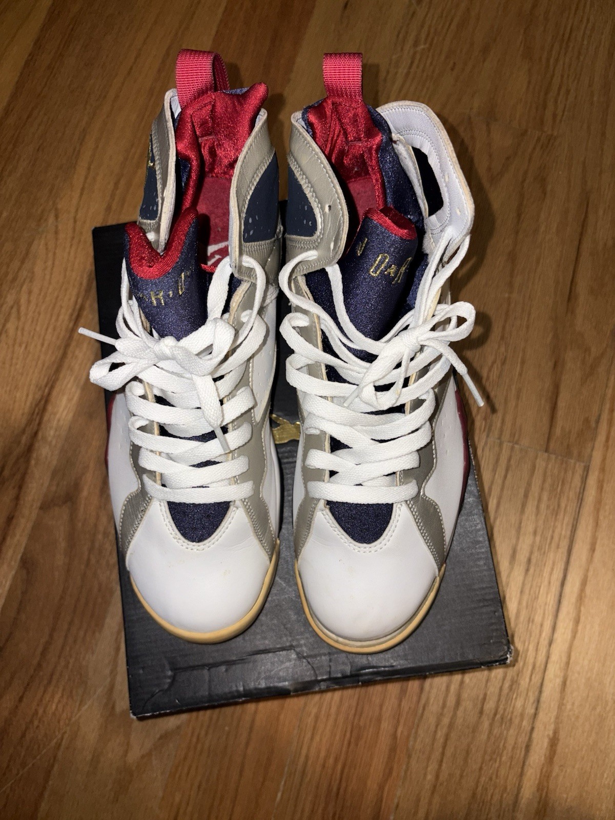 Size 9 - Jordan 7 Retro Olympic 2004 No Box