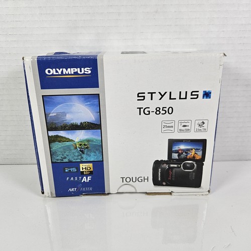 Olympus Stylus Tough TG-850 16.0MP Flip Screen Digital Camera w Box & Inserts - Picture 13 of 18