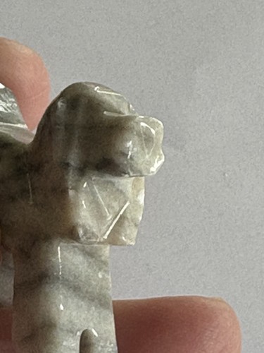 Mini Stone Carved Dog Figurine Gray - F - Picture 4 of 6