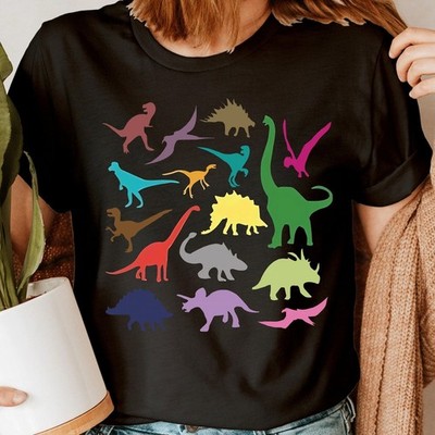 Just Dinosaurs Funny Womens T-Shirt Cute Dino Joke Graphic Tee