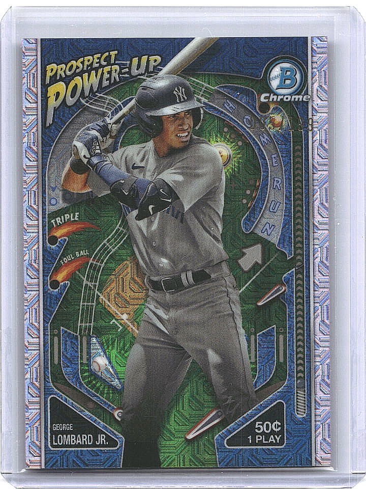 2024 Bowman Chrome George Lombard Jr PP-17 Prospect Power Up Blue Mojo /199