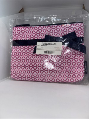 L'occitane en Provence Cosmetics Canvas Pattern Bag With Zipper New