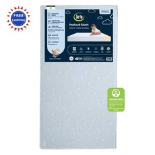 Crib Mattress Toddler Waterproof 6 Premium Fiber Core GREENGUARD Gold 7 Year