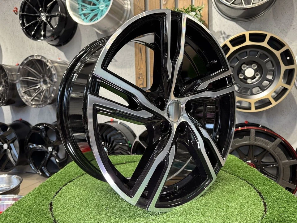 4X R18 Pouce 5X108 Volvo XC90 Style Noir Poli Roues : Pour XC40 XC60 V70 - Photo 3/4