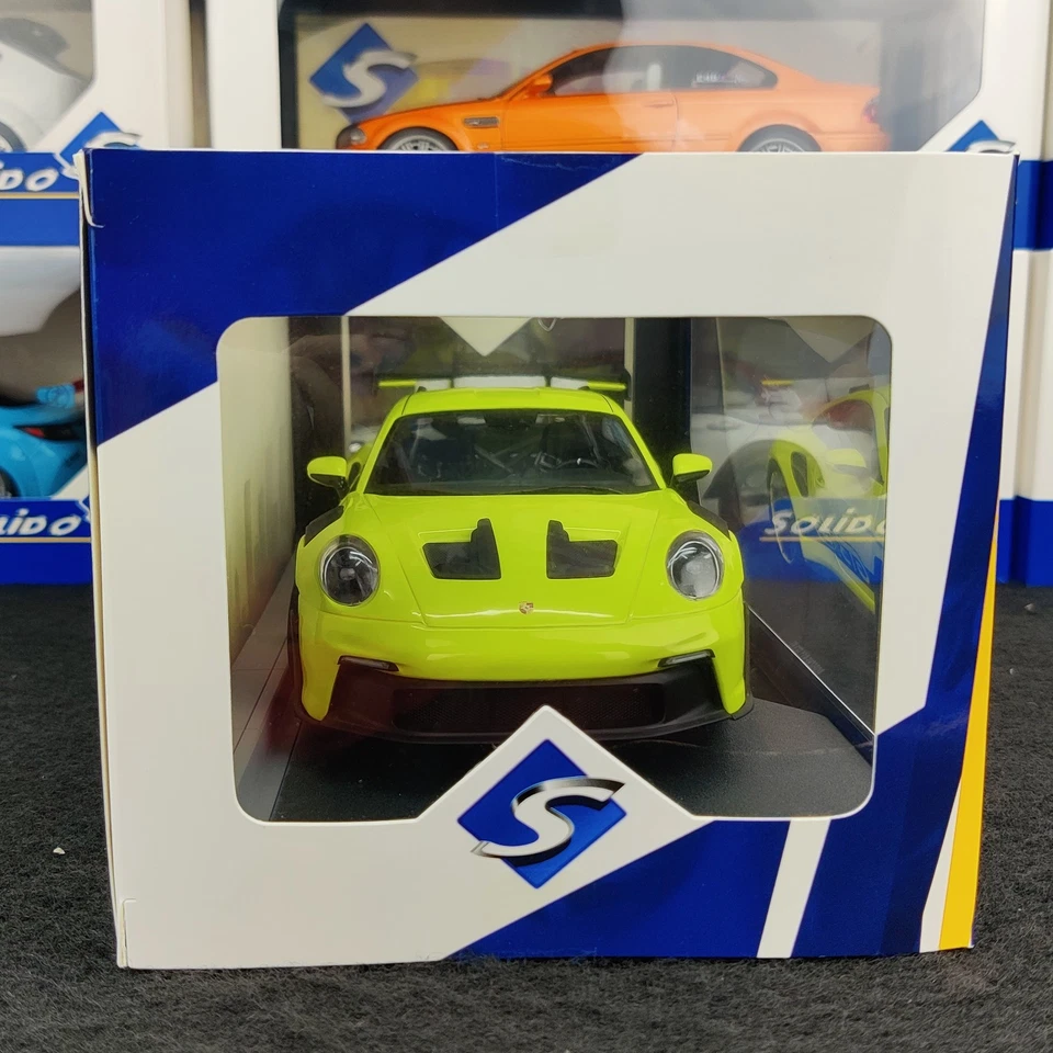 SOLIDO PORSCHE 911 GT3 RS SOLIDO WORKS NEON LIME 2024 1:18 NEUF BOX S1812104 - Imagen 4 de 4