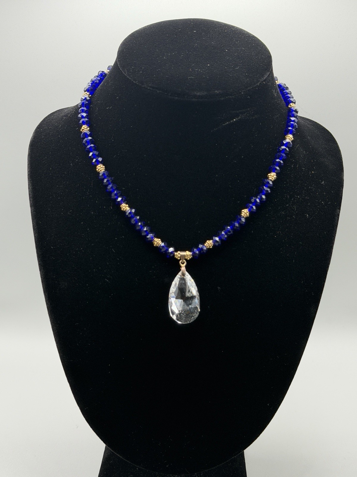 Handmade Swarovski Elements Crystal Necklace Coba… - image 1