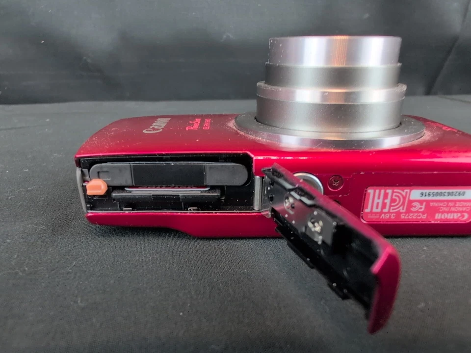 Canon PowerShot 20 MP ELPH 180 Digital Camera PC2275 Red W/ Battery  - Image 4 of 4