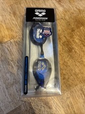 Arena Adult Tracks Swimming Goggles - Blue Lens, Black Frame