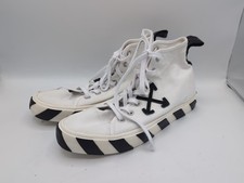 Off White Virgil Abloh 2013 Vulcanized Mid Top Canvas Sneakers Size 44