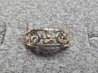 GRANDMA GRABE'S BEAUTIFUL VINTAGE 925 STERLING SILVER OPEN BACK 1.7G RING SIZE 5