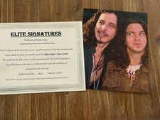 Chris Cornell & Eddie Vedder autographed 8x10 photo, signed, authentic, COA