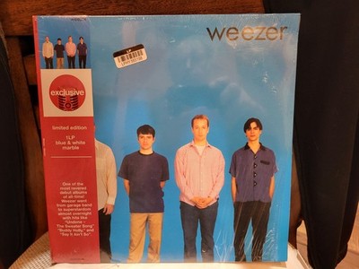 Weezer Blue Album Target Blue White Marble Vinyl CRC Sealed Geffen