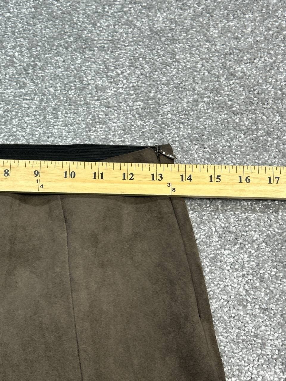 Zara Basic Legging Womens Medium Brown Suede Plea… - image 3